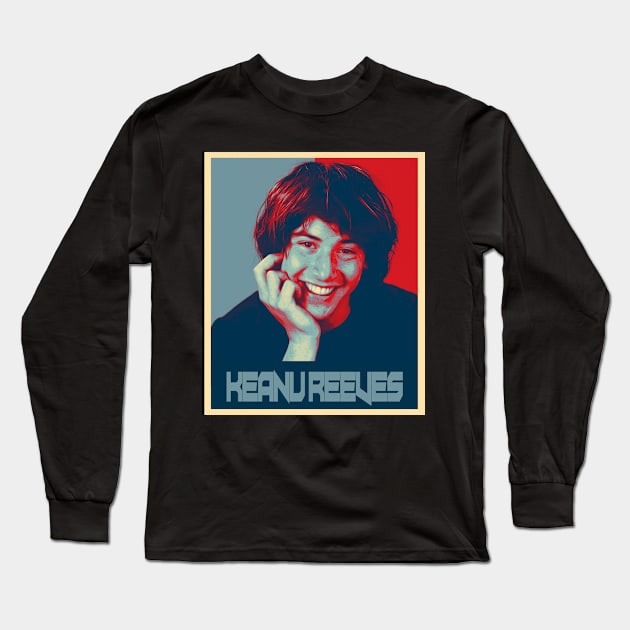 Keanu Reeves 90s Long Sleeve T-Shirt by Yuri's art